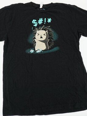 TeeTurtle Black Shirt Unisex Medium Gaming Nerd Shirt